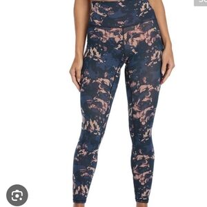 Navy and Peach Abstract Leggings